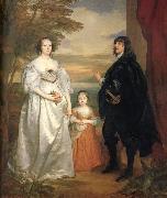 Anthony Van Dyck James,seventh earl of derby,his lady and child USA oil painting reproduction